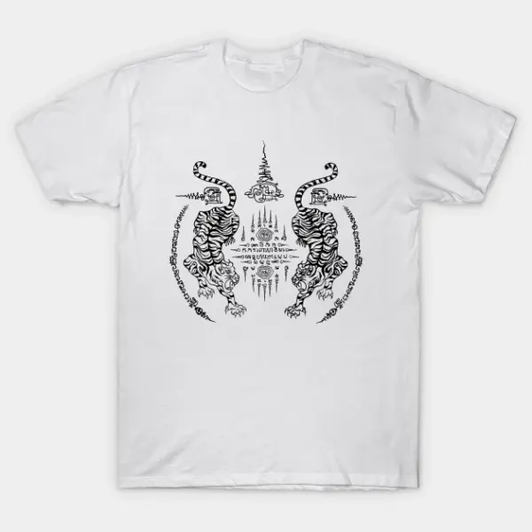 Sak Yant Tiger White T-Shirt