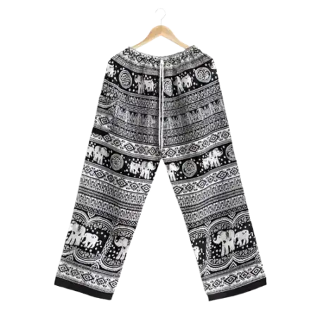 Black & White Thai Elephant Pants