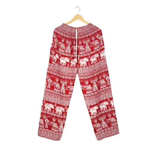 Deep Red Thai Elephant Pants