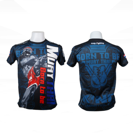 Born to Be Muay Thai T-Shirt – Blue Warrior Edition