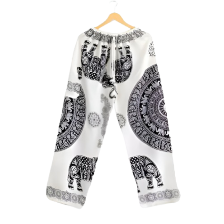 White and Black Thai Elephant Pants